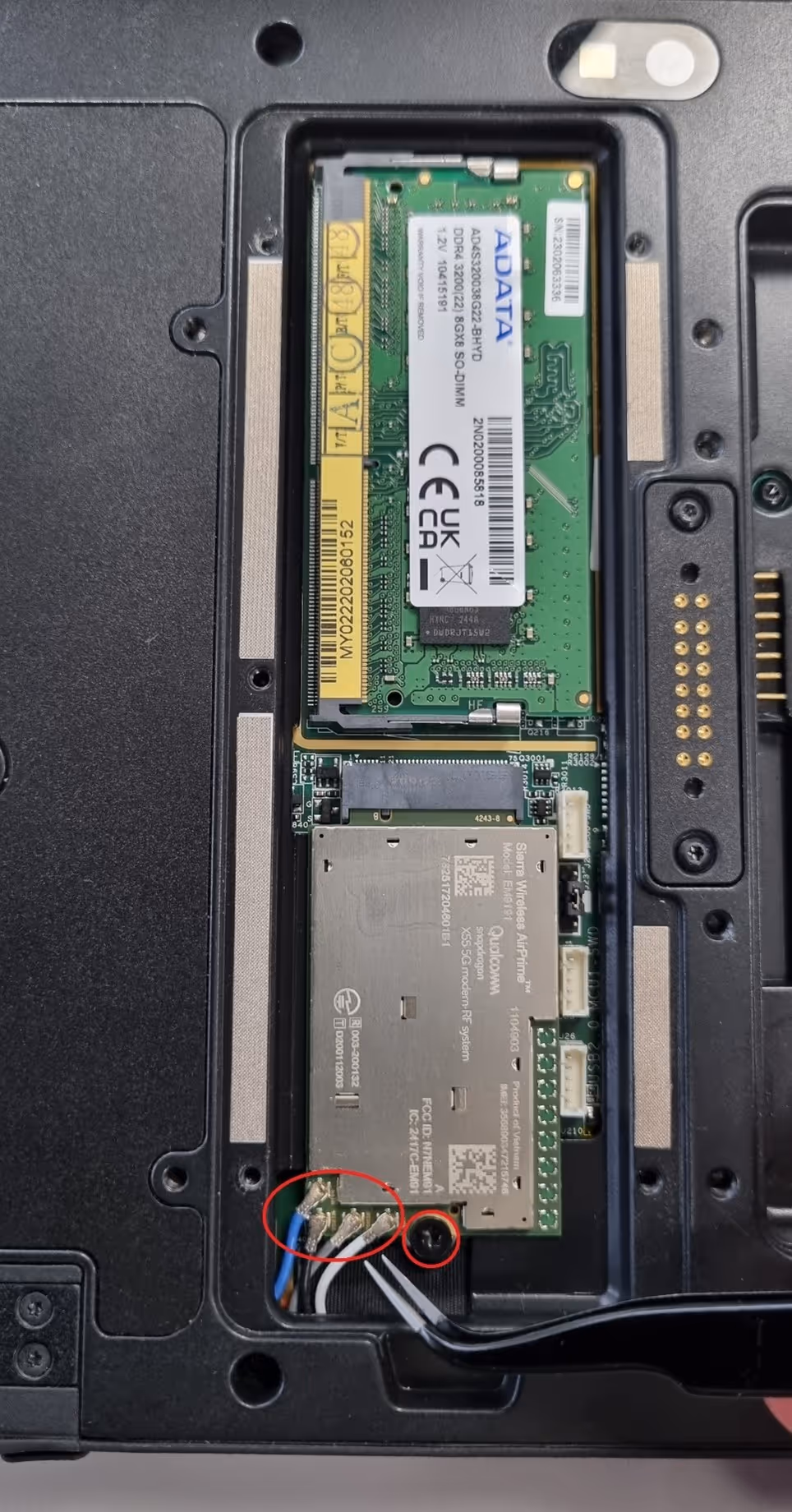 Installing modem and antenna cables