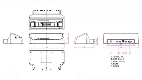 Handheld Algiz 8x Desktop Cradle Drawing