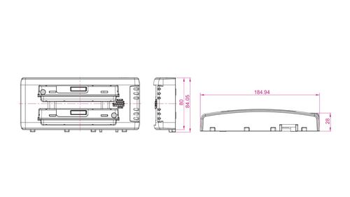 Handheld Algiz 8x Twin Battery Charger Drawing